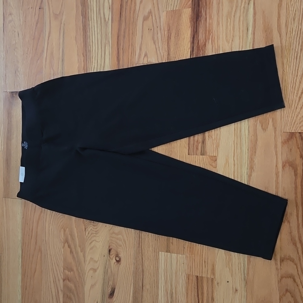 BRAND NEW T By Talbots Black Cotton Straight Leg Ankle Pants Size SP 6-8